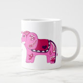 Henna Elephant (rosa/Lila) Jumbo-Tasse (Rechts)