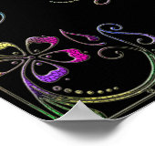 Henna Floral Design Kundenspezifische Poster (Ecke)