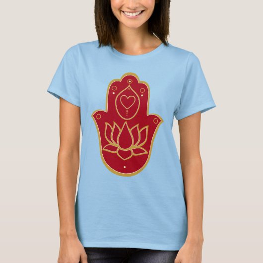 Henna Hamsa Lotus T-Shirt (Vorderseite)
