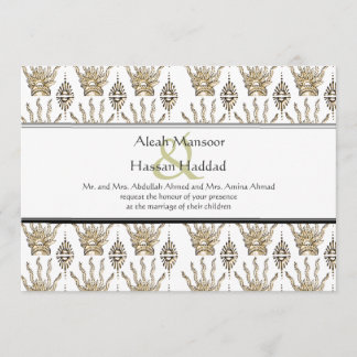 Henna Hand (Golden) (Hochzeit) Einladung