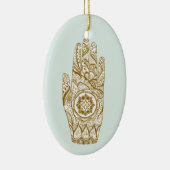 Henna Hand Lotus Keramikornament (Rechts)