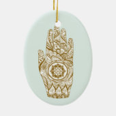 Henna Hand Lotus Keramikornament (Hinten)