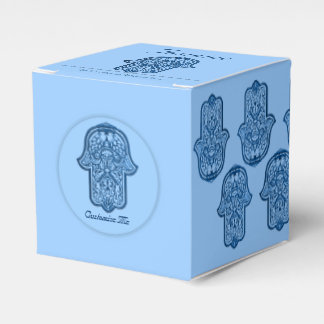 Henna Hand of Hamsa (blau) Geschenkschachtel