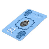 Henna Hand of Hamsa (blau) (Save the Date) Magnet (Linke Seite)