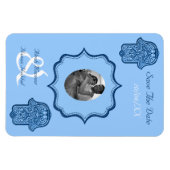 Henna Hand of Hamsa (blau) (Save the Date) Magnet (Horizontal)