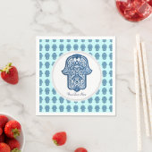Henna Hand of Hamsa (blau) Serviette (Beispiel)