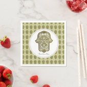 Henna Hand of Hamsa (Golden) Serviette (Beispiel)