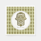 Henna Hand of Hamsa (Golden) Serviette (Vorderseite)