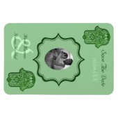 Henna Hand of Hamsa (grün) (Save the Date) Magnet (Horizontal)