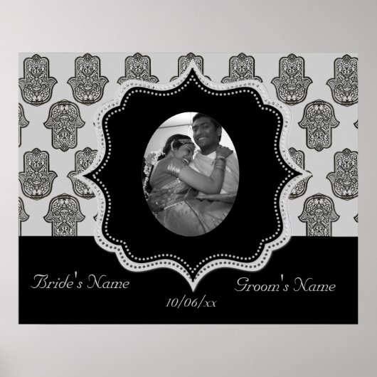 Henna Hand of Hamsa (Hochzeit) Poster (Vorne)