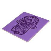 Henna Hand of Hamsa (Lila) Fliese (Seite)
