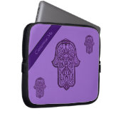 Henna Hand of Hamsa (Lila) Laptopschutzhülle (Vorne Rechts)