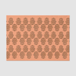Henna Hand of Hamsa (Orange) Seidenpapier