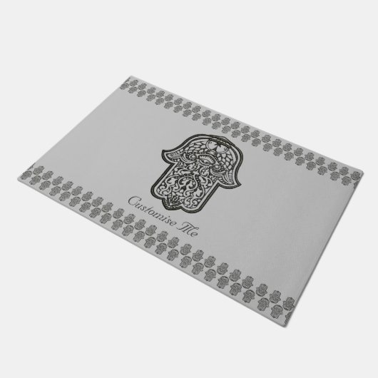 Henna Hand of Hamsa (Original) Fußmatte (Schrägansicht)