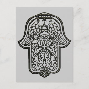 Henna Hand of Hamsa (Original) Postkarte