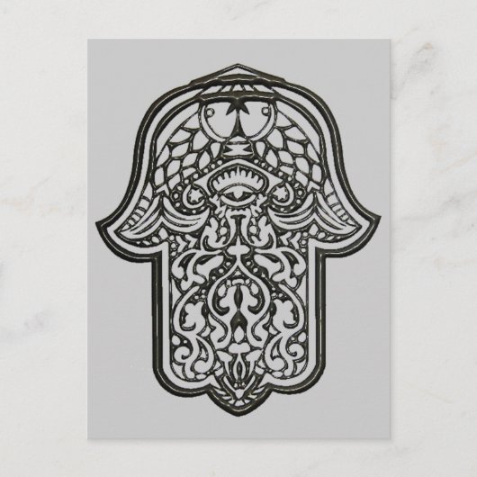 Henna Hand of Hamsa (Original) Postkarte (Vorderseite)
