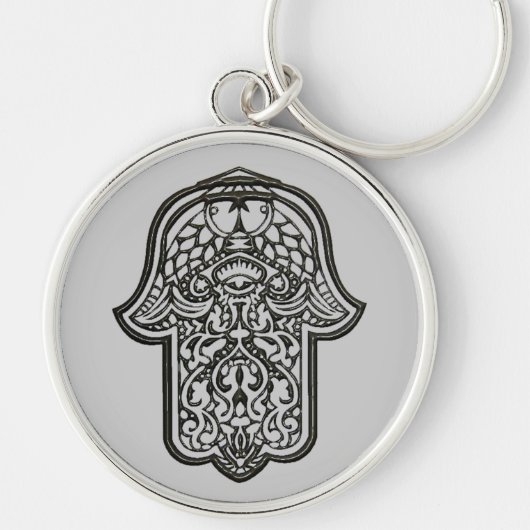Henna Hand of Hamsa (Original) Schlüsselanhänger (Vorne)