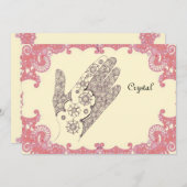 Henna Hand Party Einladung (Vorne/Hinten)