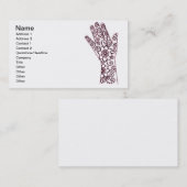 Henna Hand Pattern Business Card Visitenkarte (Vorne/Hinten)