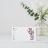 Henna Hand Pattern Business Card Visitenkarte (Stehend Vorderseite)