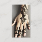 Henna Hand Tattoo Business Card Visitenkarte (Vorderseite)