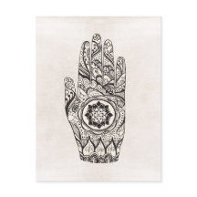 Henna Hand Tattoo mit Lotus Blume