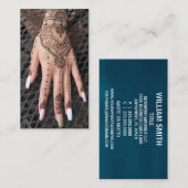 Henna Hand Tattoos Business Card Visitenkarte (Vorne/Hinten)