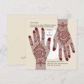Henna-Hände Einladung (Vorne/Hinten)