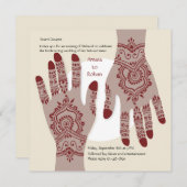 Henna Hands Einladung (Vorne/Hinten)