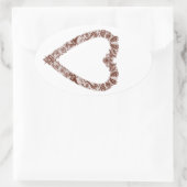 Henna Heart Design Ovaler Aufkleber (Tasche)