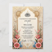 Henna Islam Nikah Arabic Walima Muslim Wedding Einladung (Vorderseite)