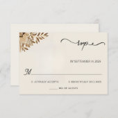 Henna Islam Nikah Arabic Walima Muslim Wedding RSVP Karte (Vorne/Hinten)