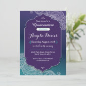 Henna Jewel Quinceanera Geburtstagsparty Einladung (Stehend Vorderseite)