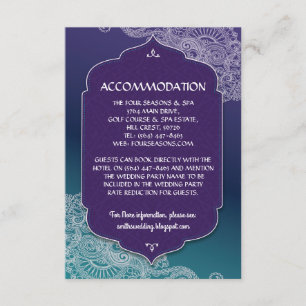 Henna Jewel Unterkunft Hochzeitskarten Details Begleitkarte