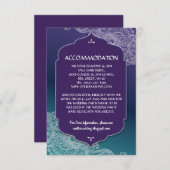 Henna Jewel Unterkunft Hochzeitskarten Details Begleitkarte (Vorne/Hinten)