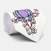 Henna lotus Blume Krawatte (Gerollt)