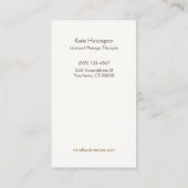 Henna Lotus Tattoo Hand 2 Visitenkarte (Rückseite)