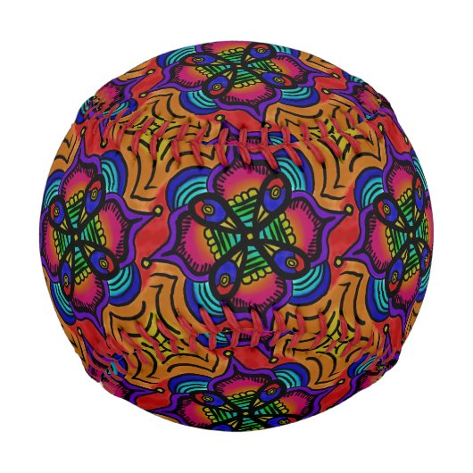 Henna Mandala Doodle Baseball (Vorderseite)