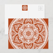 Henna Mandala Postkarte (Vorne/Hinten)