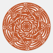 Henna Mandala Runder Aufkleber (Vorderseite)