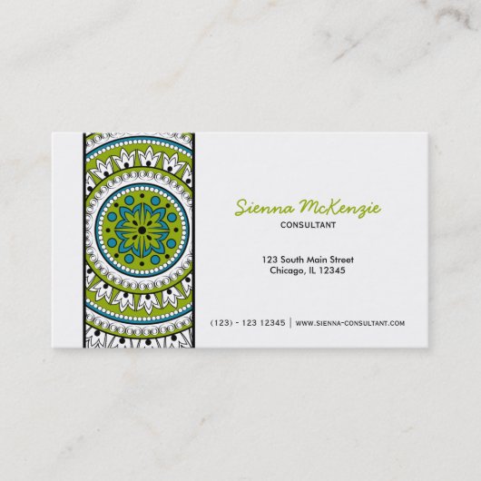 Henna Mehndi Consultant Visitenkarte (Vorderseite)