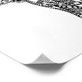 Henna Mehndi Decorated Indian Elephant 2 Poster (Ecke)