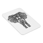 Henna Mehndi Dekorierte indische Elefant Magnet (Rechte Seite)