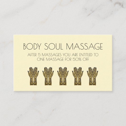 Henna Mehndi Hands Design Treuekarte (Vorderseite)