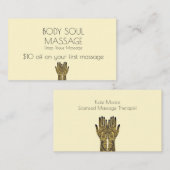 Henna Mehndi Hands Kunstmassage Rabattkarte (Vorne/Hinten)