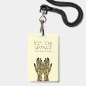 Henna Mehndi Hands Massage Business Ausweis (Vorderseite mit Lanyard)