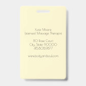 Henna Mehndi Hands Massage Business Ausweis (Rückseite)