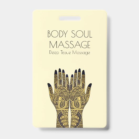 Henna Mehndi Hands Massage Business Ausweis (Vorderseite)