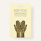 Henna Mehndi Hands Massage Business Ausweis (Vorderseite)