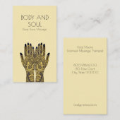 Henna Mehndi Hands Massage Visitenkarte (Vorne/Hinten)